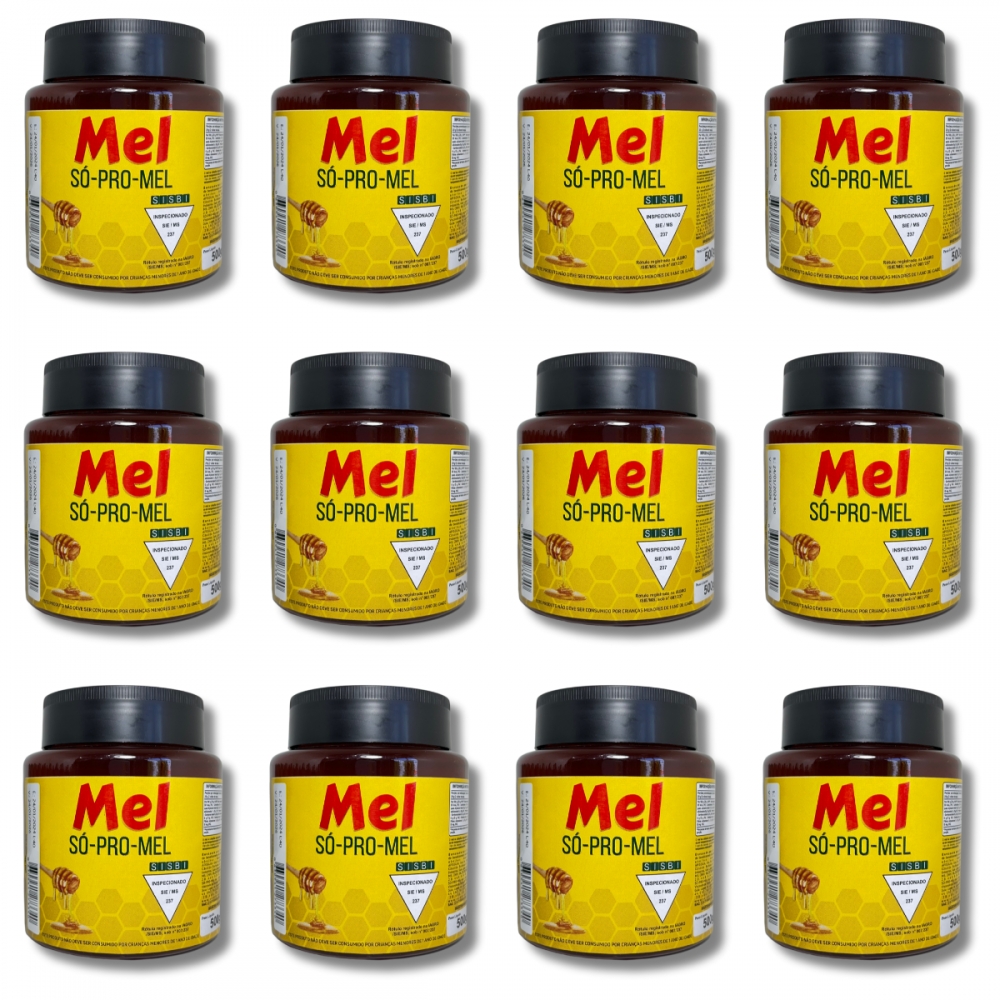 Mel SÓ-PRO-MEL - Pote 500g ATACADO (12 unidades)